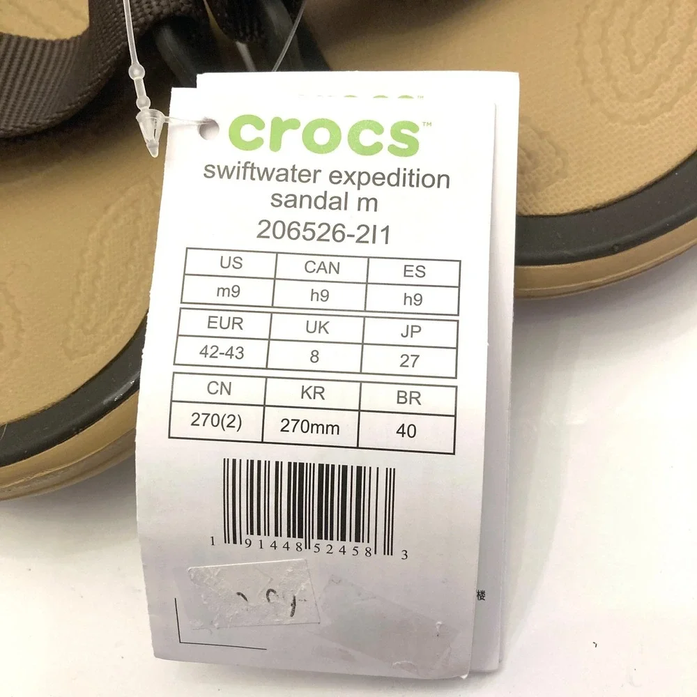 Crocs Swiftwater Expedition Sandal Brown Adjustable Sport Water Shoe Mens NEW